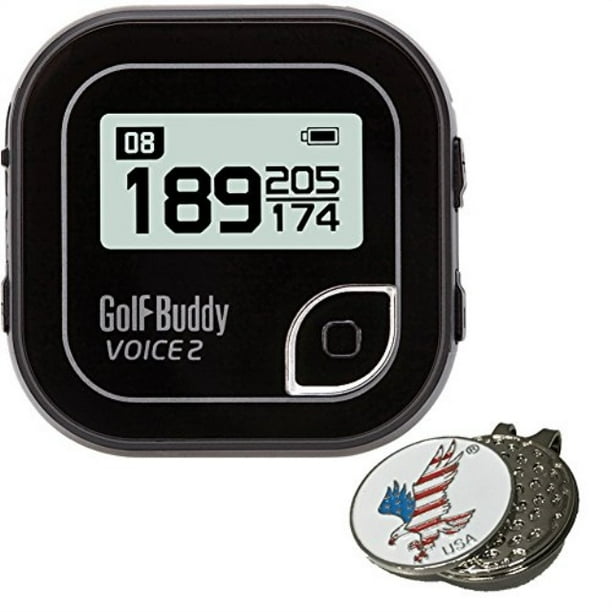 BUNDLE 2017 GOLFBUDDY VOICE2 VOICE 2 GOLF GPS RANGEFINDER CADDIE BLACK