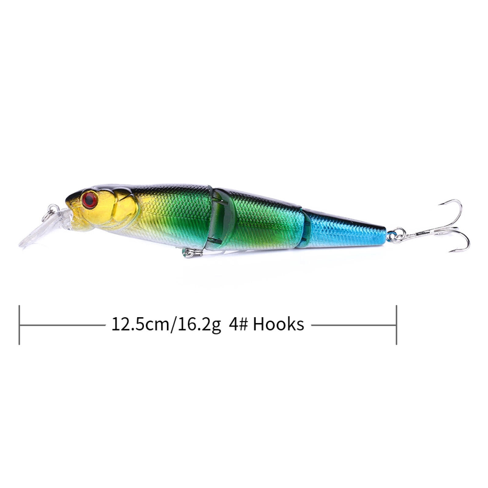 HENGJIA Fishing Lures 5pcs Multi Jointed Fish Fishing Kits Slow Sinking Lifelike Swimbait Freshwater and Saltwater for Trout Bass Lures, 4.92"/0.57oz