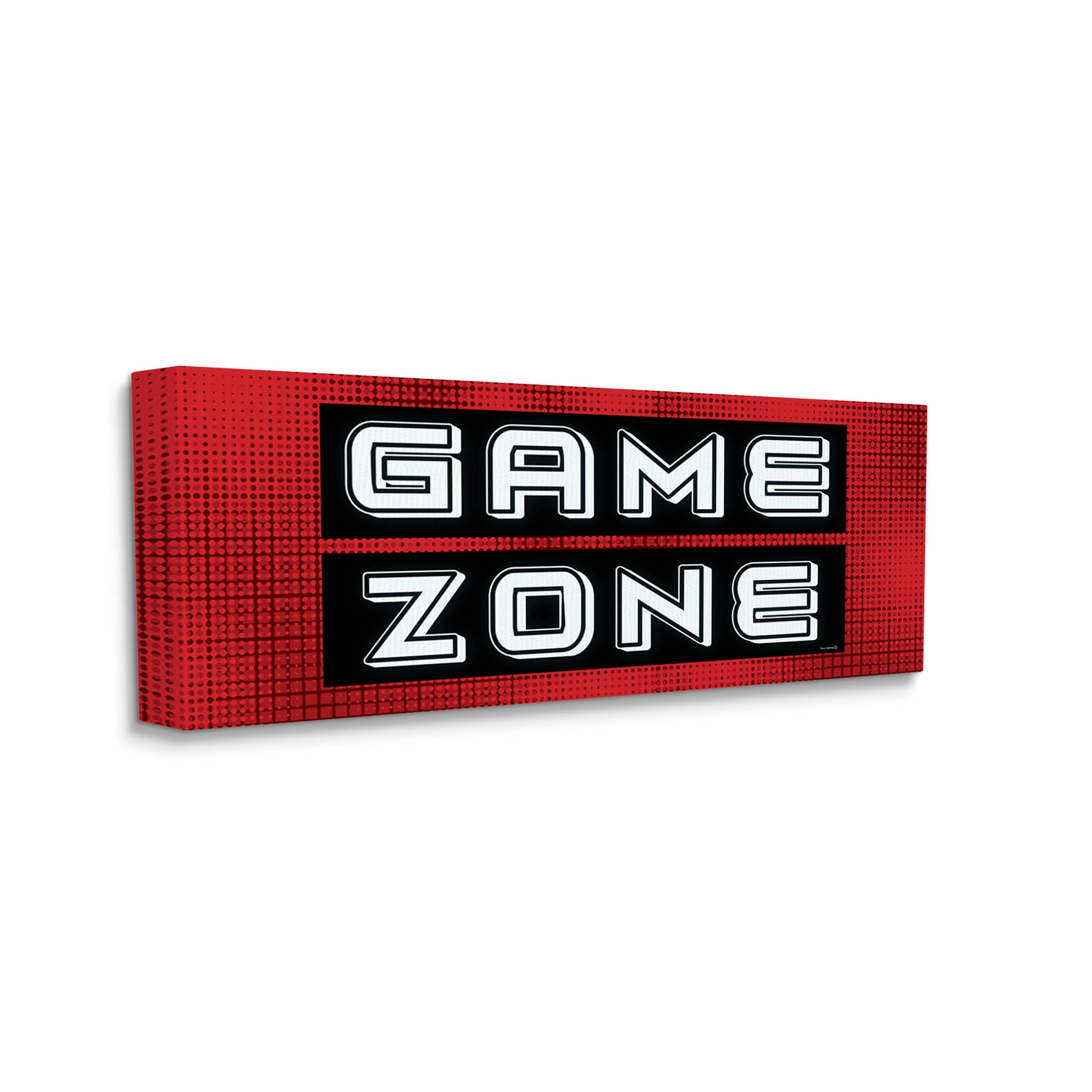 Video Game Zone Patterned Art for Kids Graphic Art Gallery Wrapped Canvas Print Wall Art