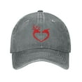 thumbnail image 4 of ZICANCN Heart-Shaped Reindeer Deer Love Adjustable Baseball Cap Women , Hats for Men Adult Washed Cotton Denim Baseball Caps Fashion, 4 of 8