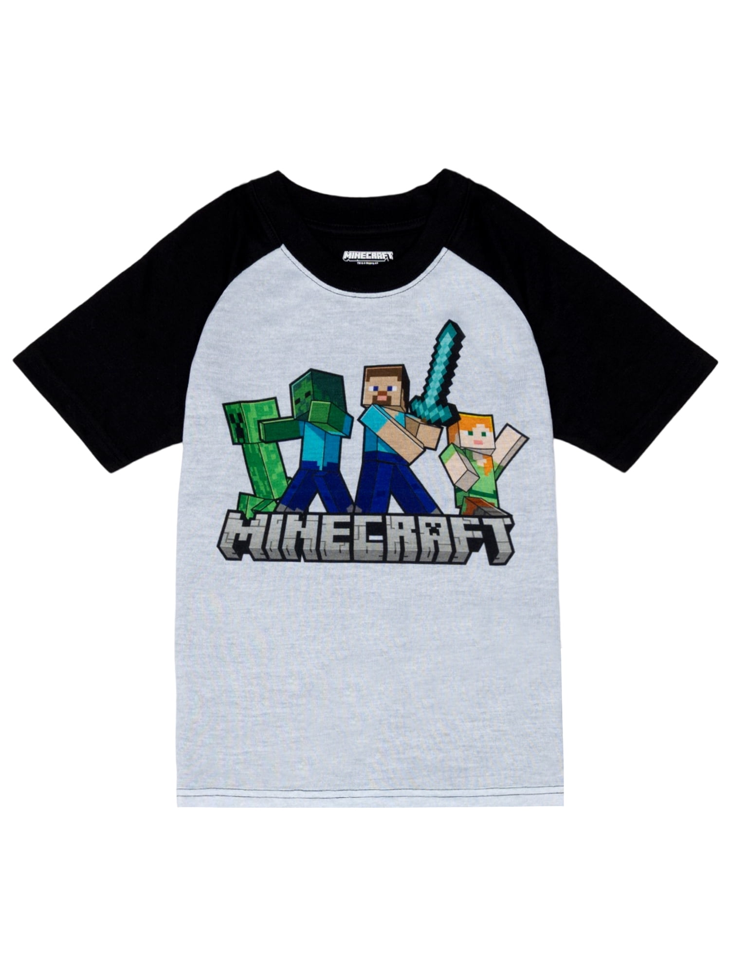 Minecraft Boys Short Sleeve Top and Pant Pajama Set, 2-Piece, Sizes 4-16