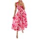 thumbnail image 3 of VISgogo - Vestido sin mangas para mujer, color sólido/estampado, busto fruncido, escote cuadrado, espalda abierta VISgogo  moda, 3 of 7