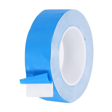 Thermal Adhesive Tape 25m x 40mm x 0.25mm Double Sided Thermal Tapes Conductive Tape Electrically Insulated for Coolers LED Strips Heat Sink Computer CPU GPU Blue