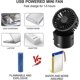 thumbnail image 3 of Portable Mini Fan Personal Small Handheld Fan USB Rechargeable Battery Operated Handheld Fan, 3 of 5