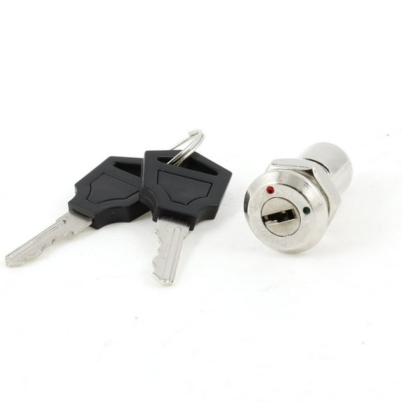 250V 2A 2 Terminal On Off Tubular Keylock Switch