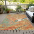 thumbnail image 6 of Addison Rugs Chantille Indoor/Outdoor Transitional Geometric, Abstract Orange Washable Rectangle Rug, 5' x 7'6", 6 of 6