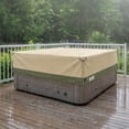 thumbnail image 2 of Aoodor Heavy Duty Outdoor Hot Tub Cover, 600D Waterproof Oxford Spa and Hot Tub Cover Replacement Covers with Zipper and Air Vents for Square Inflatable Hot Tub, 76"W x 76"D x 20"H, 2 of 9