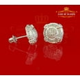 thumbnail image 3 of King of Bling's Aretes Para 925 Sterling White Silver 0.25ct Diamond Women And Men Round Earring, 3 of 11