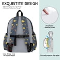 thumbnail image 5 of Softballs and Bats Black Pattern Cute School Backpack with Padded Back and Adjustable Shoulder Straps 13.4"x11"x4.7", 5 of 5