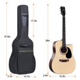thumbnail image 3 of Evil Hair 36 Inch Acoustic Guitar Gig Bag Waterproof Dual Adjustable Shoulder Strap 5mm Padding Backpack with Accessories -For 36" Acoustic, 3 of 4