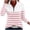 Pink, variant on Womens Quarter Zip Sweatshirt Soft Stretch Striped Pullover Long Sleeve Stand Collar Golf Shirts Colorblock Workout Top for Fall Daily Wear, Brown, XL