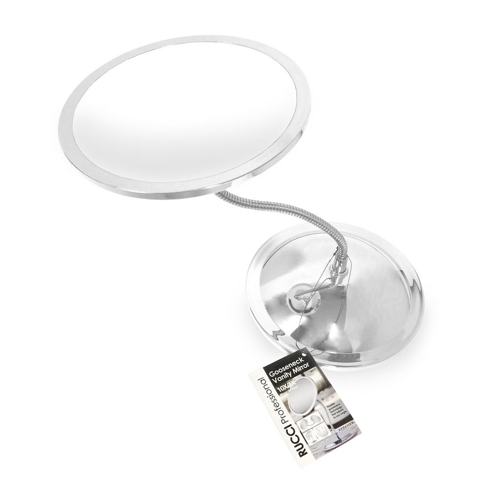 Rucci 10x Magnification Gooseneck Vanity Mirror And 3 In 1 Compact