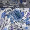 thumbnail image 6 of Boho Blue Flower Cloth Napkins, Spring Watercolor Country Floral Plant Washable and Reusable Dinner Napkins Set of 4, Table Napkin for Kitchen Party Birthday Wedding Hotel Housewarming 20"x20", 6 of 9