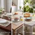 thumbnail image 5 of Ht Viik Placemats Set of 5 Vinyl/Plastic Woven Place Mats for Kitchen Table Indoor/Outdoor Washable Placemat Wipeable Dining Table Mats, 5 of 10