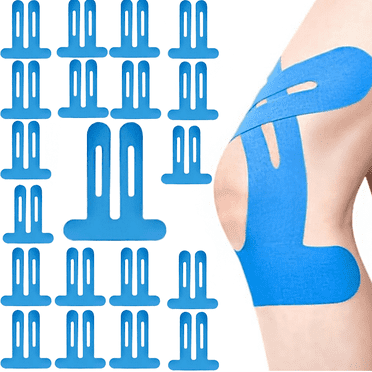 20-Pack Breathable Waterproof Kinesiology Tape for Knee Support - Pre-Cut Elastic Sports Tape for Pain Relief & Stability - Ideal for Running, Basketball & Outdoor Activities