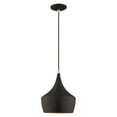 thumbnail image 2 of Livex Lighting Waldorf 1-Light Metal Single Pendant in Black, 2 of 12