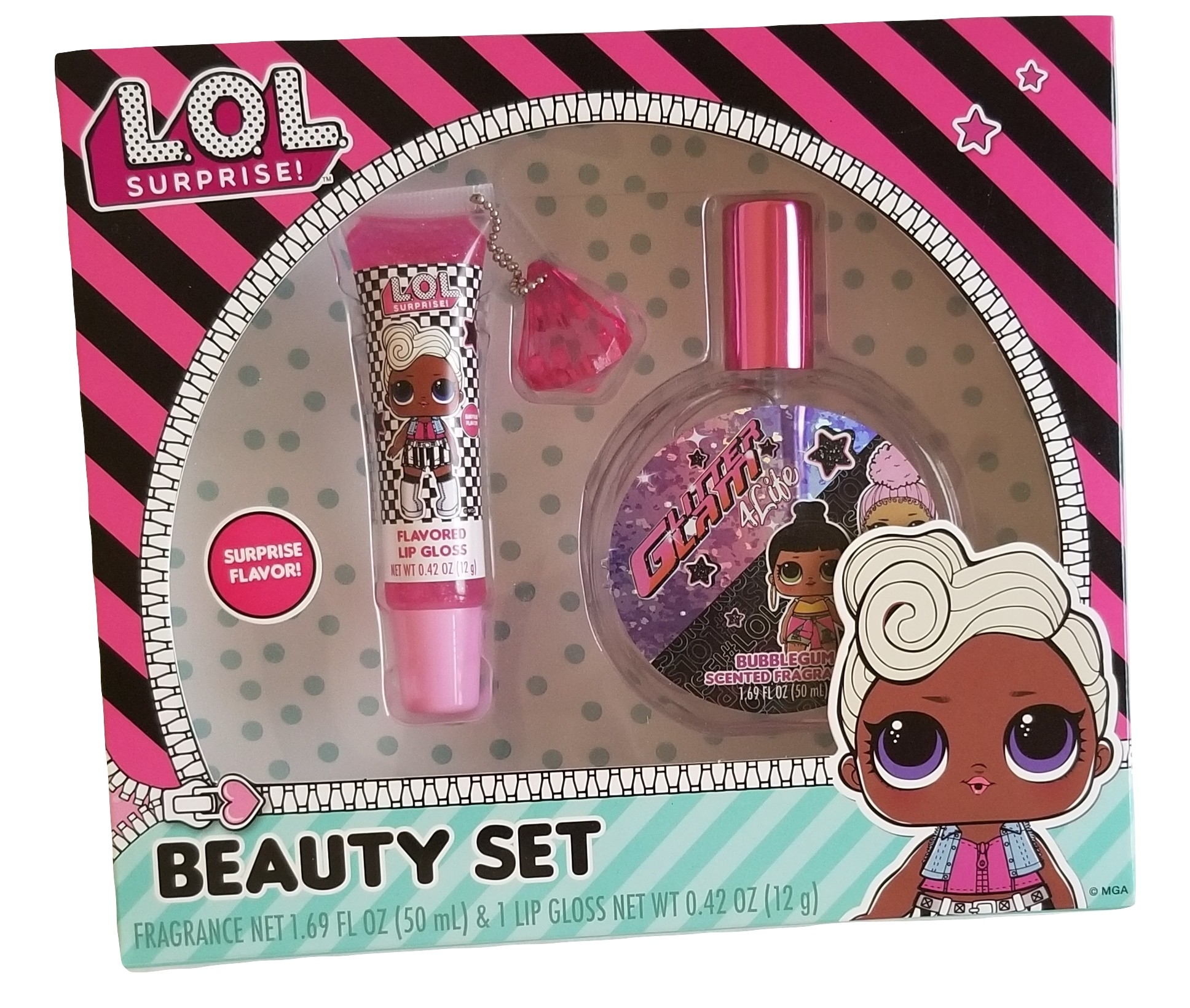 L.O.L. Surprise! Beauty Set Bubble Gum Fragrance & Surprise Flavored Lip Gloss