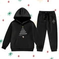 thumbnail image 2 of Girls Christmas Outfit Set - Lined Hoodie and Jogger Pants, Warm Winter Tracksuit for Kids, Cozy Holiday Printed Sweatshirt and Pants Set, 2 of 6