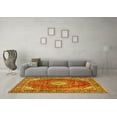 thumbnail image 3 of Ahgly Company Indoor Square Medallion Yellow Traditional Area Rugs, 5' Square, 3 of 4