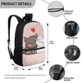 thumbnail image 5 of Uorisanigo 17 inch Backpack School Bags for Kids Love Cat Student School Bag for Preschool Elementary Kindergarten Casual Daypack with Adjustable Padded Straps Durable, 5 of 6