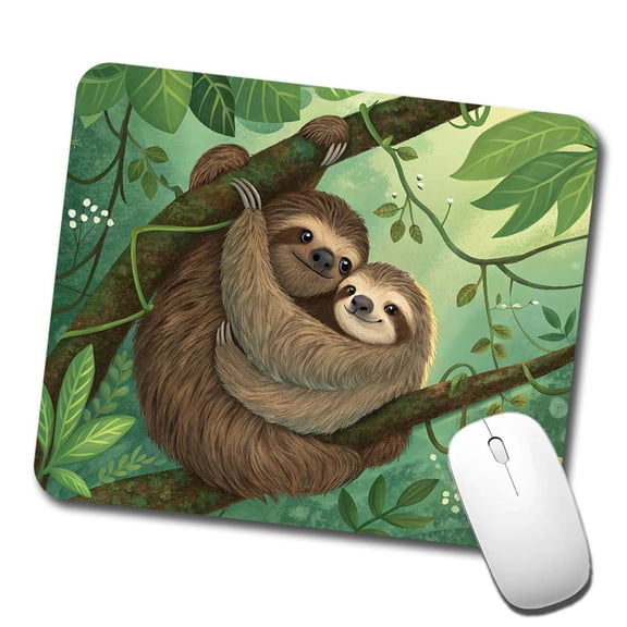 Sloths Hugging Love Mouse Pad Low Profile Gaming Mat