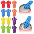 thumbnail image 1 of Protector de tapa de latas Unique Bargains Abridor de bebidas Abridor de latas y tapa Herramienta abridora de latas Rojo Azul Verde Amarillo Naranja Púrpura 12 Pcs, 1 of 7