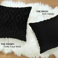 thumbnail image 4 of decorUhome Set of 2 Decorative Throw Pillow Covers 12X20, Soft Pillow Covers for Couch, Black, 4 of 8