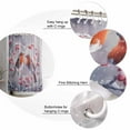 thumbnail image 5 of 60x72 Inch Shower Curtains for Bathroom Christmas Fabric Bath Curtain Decor Snowy Bird Red Fruit Love Winter Snowflake Waterproof Restroom Curtains Shower Set Accessories with 12 Hooks 60 Inch, 5 of 6