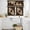 Brown, variant on Western Texas Star Kitchen Curtains Sets for Windows 36 Inch Length, Retro Rustic Brown Farmhouse Rod Pocket Window Treatments Tier Curtains and Valances Set for Bedroom/Bathroom