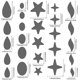 thumbnail image 3 of Plantillas de joyería de metal, acero inoxidable, forma de aretes, recortes de lágrima, plantilla de cabujones lapidarios, plantillas de estrellas con forma de lágrima, 3 of 9