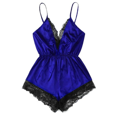 Women Lingerie Nightgown Babydoll Dress For Women Blue Pajamas For Women Lace Dress For Women Sexy Lingerie For Women