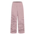 thumbnail image 4 of iHPH7 Summer Pants for Women, Petite Pants for Women, Linen Pants Women, Gauze Pants, Travel Pants Women, Pink S, 4 of 5
