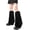 Black, variant on Faux Fur Fuzzy Leg Warmers Furry Boot Covers for Women, Warm Fuzzy Boot Cuff Boot Sleeves Leg Warmers for Party Costume