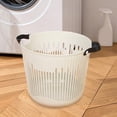 thumbnail image 6 of Roiihwy Laundry Basket Hip-Hugger Basket, Laundry Storage Space Saving Dirty Clothes Hamper Container for Home Bathroom Dorm, White, 6 of 6
