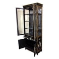 thumbnail image 3 of Oriental Furniture Tall Lacquer Curio Cabinet, Black Mother of Pearl Ladies, 3 of 3