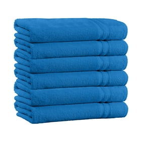 100% Cotton 4-Pack Bath Towel Sets - Extra Plush & Absorbent Over-sized Royal Blue Bath Towels - 54" x 27" (Royal Blue)