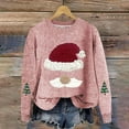 thumbnail image 2 of Lenpel Women's Christmas Sweaters Casual Plus Size Crew Neck Long Sleeve Graphic Knit Pullover Tops Fall Fashion Clothes, 2 of 4