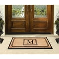 thumbnail image 7 of A1 Home Collections Rubber & Coir Mat, Heavy Duty, Extra Large, Front Door Mat 24"X48", Black/Beige Doormat Monogrammed M, 7 of 7