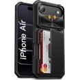 thumbnail image 1 of ABDFHE-for iPhone Air Case Wallet with Card Holder (4 Cards) [RFID Blocking] & Slide Camera Cover, Military Grade Drop Protection, Rugged Hard Back & Silicone Edge Phone Case, 6.5" 2025, Black, 1 of 4