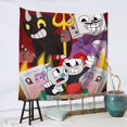 thumbnail image 3 of The Cuphead Show Tapestry Wall Hanging Wall Art Decor Wall Tapestry for Living Room Bedroom Dorm 59x59 inch, 3 of 7