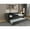 Black + Upholstered + Fiber Foam and Polyester Fiber Pad + Gold Accents, variant on Modern Twin Size Daybed with Trundle, Upholstered Black Velvet Sofa Bed Frame with Gold Accents, Space-Saving Guest Bed for Bedroom or Living Room