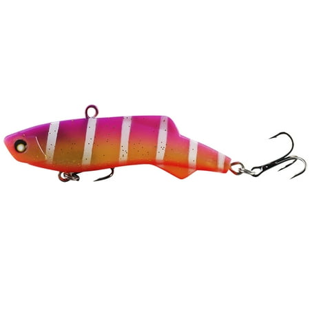 Pohot Silicone Fishing Lures Soft Fishing Bait with Metal Hooks Minnow Lure 7.5cm 16g Artificial Swivel Bait 3D Eyes for Freshwater Saltwater
