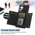thumbnail image 3 of for Samsung Galaxy S23 Ultra (Not S23) Crossbody Wallet Case for Women, Bling Glitter PU Leather Phone Case with RFID Blocking Card Holder Cover for Samsung Galaxy S23 Ultra SZ Black, 3 of 18