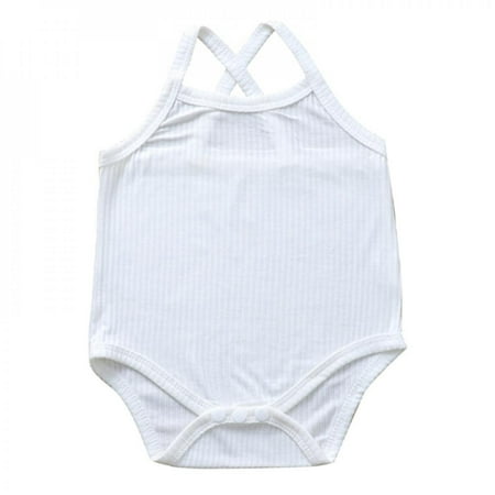 

Clearance!Summer Newborn Infant Baby Boys Girls Solid Soft Romper Bodysuits Ribbed Clothes Outfits Sleeveless Body Baby Girl 0-24M Clothes