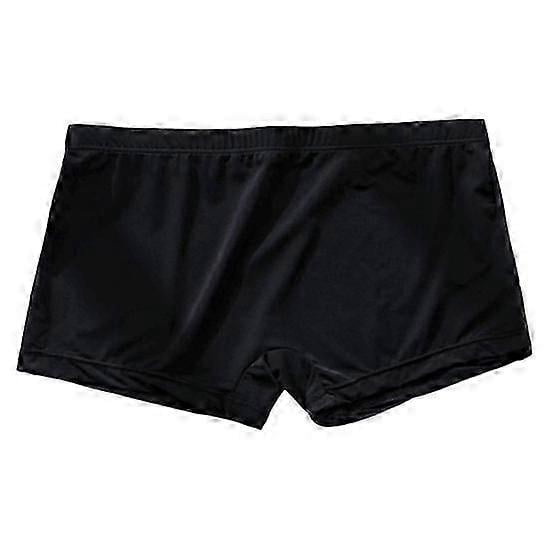 Calzoncillos bóxer de seda helada para hombre, de tiro bajo, con cintura elástica, corte liso, color liso, con forma de U, ultrafinos.