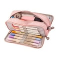 thumbnail image 4 of Canvas Pencil Pouch,Pencil Pouch With 3 Pure Color Pen Bag Handheld Pen Bag Unrivaled Performance, 4 of 8