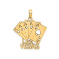 thumbnail image 1 of 14K Yellow Gold Las Vegas Playing Cards Charm Pendant (NO Chain), 1 of 4