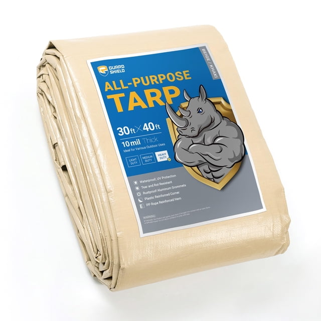 Lona GUARD SHIELD de 9 x 12 m, resistente al agua, 10 mil