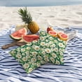 thumbnail image 4 of 2 Pack Outdoor Waterproof Throw Pillow Covers,Spring Flower Leaf White Daisy Decorative Square Patio Pillowcases for Chair Couch Sofa 16x16in, 4 of 9