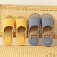 thumbnail image 5 of Chaussons pour Femmes Modèles Couple Largeur Grand Chaussons pour Femmes Confortables Chaussons Femmes Non Sandales de Plage Chaussons Confortables Chaussons pour Femmes Chaussons d'Intérieur en Lin pour Chaussons en Mousse, 5 of 5